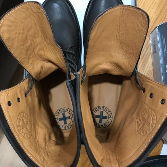 Fiorentini Baker Men Brown Distressed Leather Lace Up Boots Italy Size US 9 - Picture 4 of 11